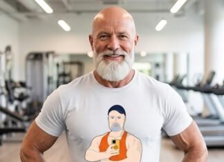 Muscle Daddy Taking a Selfie at the Gym