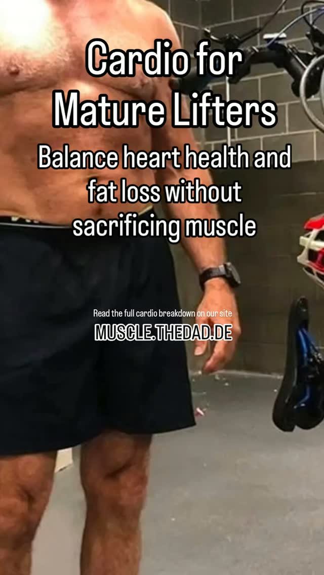 Cardio isn't just for fat loss, it's essential for cardiovascular health, joint lubrication, and nutrient delivery to recovering muscles. Here is how to balance cardio with heavy lifting.

Read the full cardio breakdown on our site:
🔗 Link in Bio
#maturemuscle #bodybuilding #cardio #hearthealth #muscledaddies